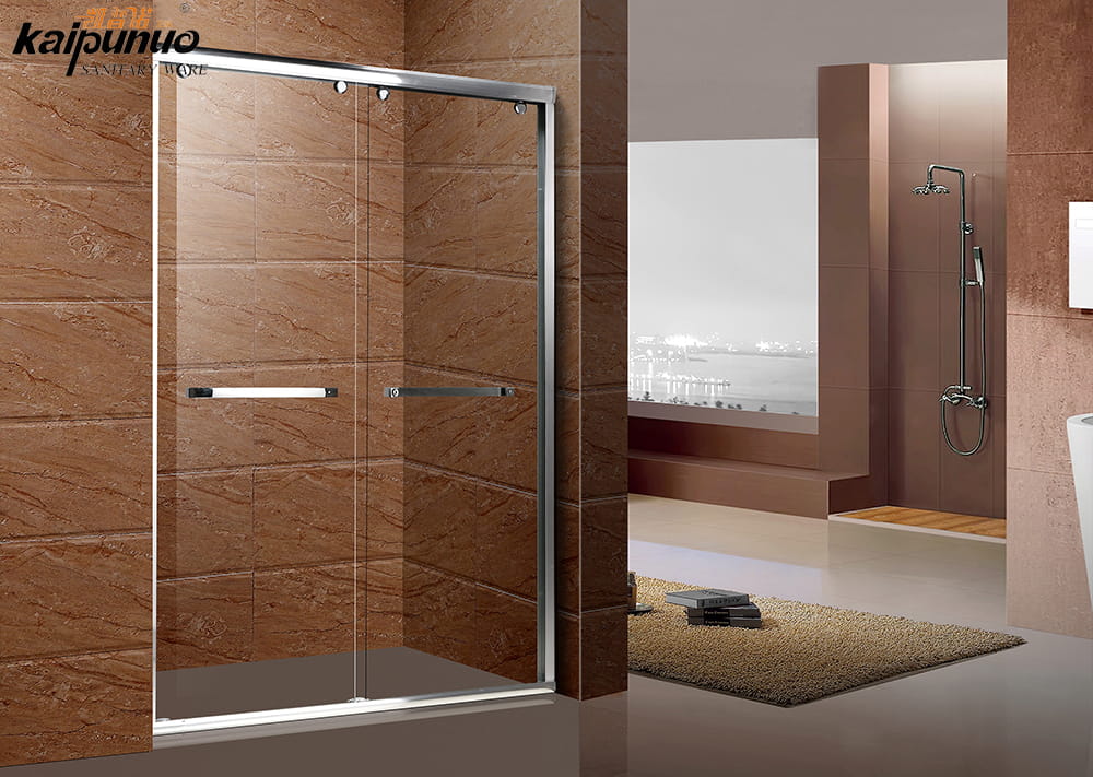 Portas personalizadas de luxo para banheiro tela de porta de chuveiro deslizante de celeiro de vidro sólido